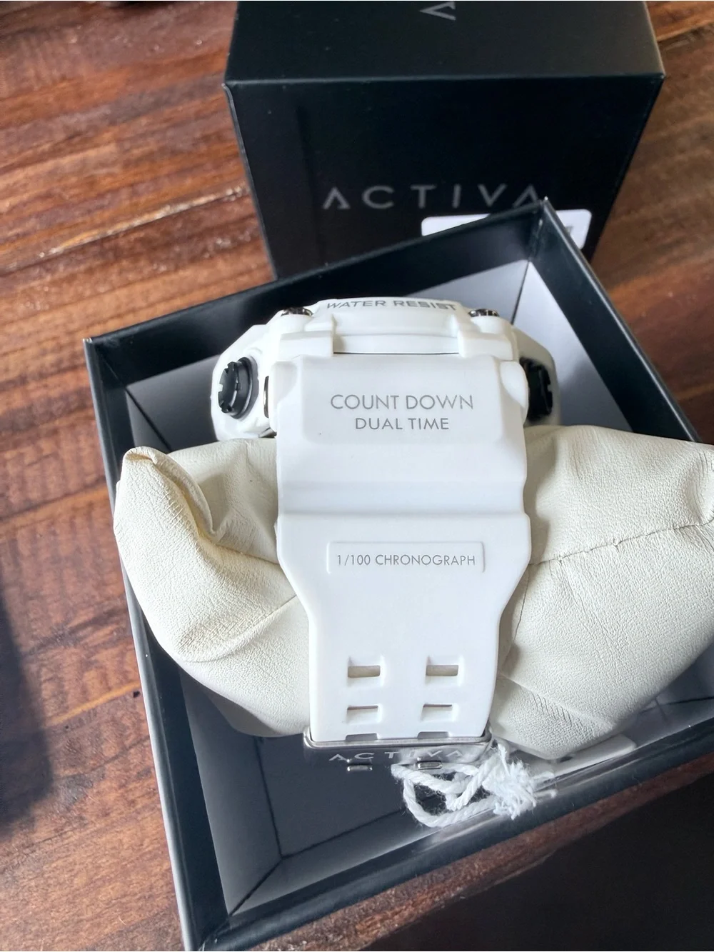 Ativa White Digital Sports Watch with Black Dial Accents